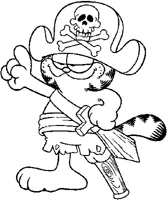Plansa de colorat cu Pirati 26 19